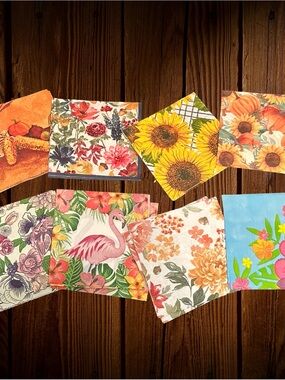16 Paper Napkins For Crafts And Decoupage  - Mixed Lot Assorted
